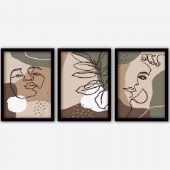 Κάδρα (Σετ 3Τμχ) 364LUL1369 35x45cm Multi Wallity