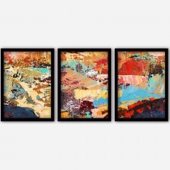 Κάδρα (Σετ 3Τμχ) 364LUL1360 35x45cm Multi Wallity