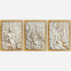 Κάδρα (Σετ 3Τμχ) 364LUL1289 35x45cm Multi Wallity