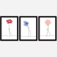 Κάδρα (Σετ 3Τμχ) 364LUL1274 35x45cm Multi Wallity