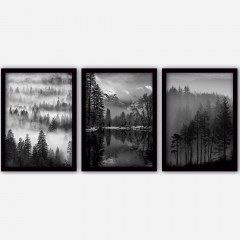 Frames (Set 3Pcs) 364LUL1267 35x45cm Black-White Wallity