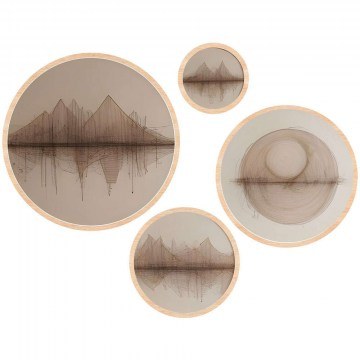 Frames (Set 4Pcs) 693BSE2075 D45/36/27/18cm Multi Wallity