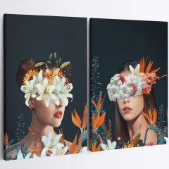 Πίνακας Καμβάς (Σετ 2Τμχ) 910NVT1189 50x70cm Multi Wallity