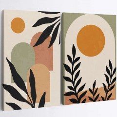 Πίνακας Καμβάς (Σετ 2Τμχ) 910NVT1187 50x70cm Multi Wallity