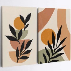 Πίνακας Καμβάς (Σετ 2Τμχ) 910NVT1183 50x70cm Multi Wallity