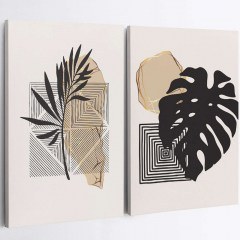 Πίνακας Καμβάς (Σετ 2Τμχ) 910NVT1164 70x100cm Multi Wallity