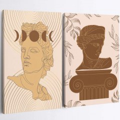 Πίνακας Καμβάς (Σετ 2Τμχ) 910NVT1154 70x100cm Multi Wallity