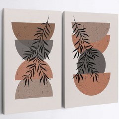 Πίνακας Καμβάς (Σετ 2Τμχ) 910NVT1150 70x100cm Multi Wallity