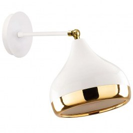 Φωτιστικό Τοίχου - Απλίκα Yildo 892OPV1302 17x28x28cm 1xE27 40W White-Gold Opviq GOLD-WHITE