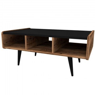 Τραπέζι Σαλονιού Line 550ARN1730 90x56x40cm Light Walnut-Black