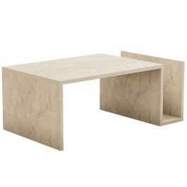 Τραπέζι Σαλονιού Memo 495SSE2115 86,8x50x32,4cm Travertine Beige BEIGE