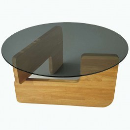 Τραπέζι Σαλονιού Mia 552NOS2545 75x75x35cm Oak-Fume OAK-FUME