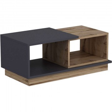 Τραπέζι Σαλονιού Consept 382NRC1201 90x45x36cm Anthracite-Oak
