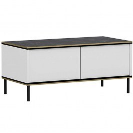 Τραπέζι Σαλονιού Imaj 382NRC1525 90x45x40cm Marble Effect Black-White BLACK-WHITE