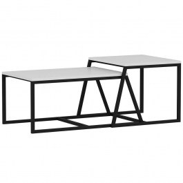 Zigon Minimal (Set 2Pcs) 382NRC1204 75x50x38/55x57x45cm White-Black WHITE