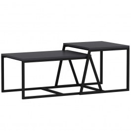 Zigon Minimal (Set 2Pcs) 382NRC1203 75x50x38/55x57x45cm Anthracite-Black ANTHRACITE