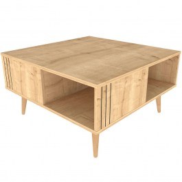 Τραπέζι Σαλονιού Ronas 322RTC1212 89,6x89,6x46,5cm Oak OAK
