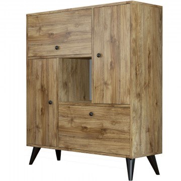 Cabinet Hercules 389MZA1504 105x35x120cm Walnut
