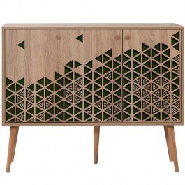 Μπουφές Mega 863SPH3417 120x36x90cm Oak-Green OAK-GREEN