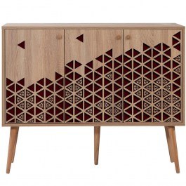 Μπουφές Mega 863SPH3937 120x36x90cm Oak-Red OAK-RED
