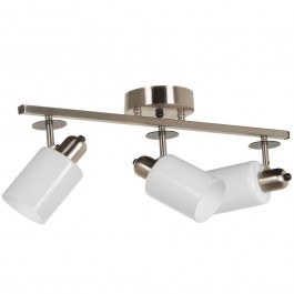 Φωτιστικό Οροφής - Σποτ Nomi 534LUN3780 56x12x20cm 3xE27 40W Silver-White Opviq SILVER-WHITE