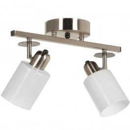 Φωτιστικό Οροφής - Σποτ Nomi 534LUN3778 36x12x20cm 2xE27 40W Silver-White Opviq SILVER-WHITE