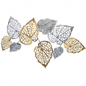 Wall Decorative Muhayyel 279ENZ2537 120x12,5x72cm Silver-Gold Wallity