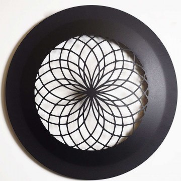 Διακοσμητικό Τοίχου 507ATP1225 46x46cm Black Wallity