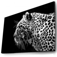 Canvas Painting With Led Light 239SHN3293 70x45cm Black-White Wallity