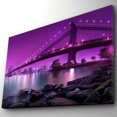 Πίνακας Καμβάς Με Φως Led 239SHN3238 70x45cm Multi Wallity