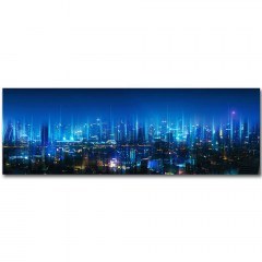 Πίνακας Καμβάς Με Φως Led 254LED4475 90x30cm Multi Wallity