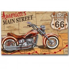 Πίνακας Καμβάς Με Φως Led 254LED4403 70x45cm Multi Wallity