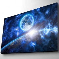 Πίνακας Καμβάς Με Φως Led Nasa 254LED4356 70x45cm Multi Wallity