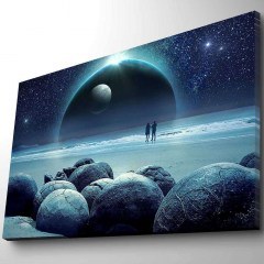 Canvas Painting With Led Light Nasa 254LED4343 70x45cm Multi Wallity