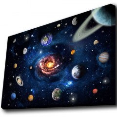 Πίνακας Καμβάς Με Φως Led 139LDG1137 70x45cm Multi Wallity