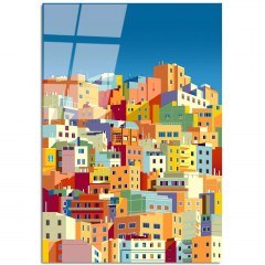 Πίνακας Γυάλινος 123BZM2251 70x100cm Multi Wallity