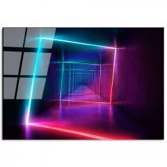 Tempered Glass Painting 123BZM2241 100x70cm Multi Wallity