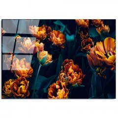 Tempered Glass Painting 123BZM2252 100x70cm Multi Wallity