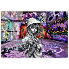 Πίνακας Γυάλινος 123BZM2278 100x70cm Multi Wallity