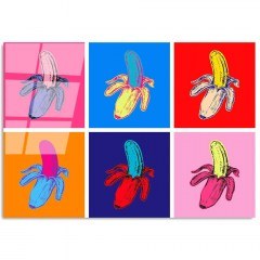 Tempered Glass Painting 123BZM2250 100x70cm Multi Wallity