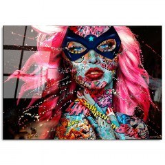 Πίνακας Γυάλινος 123BZM2216 100x70cm Multi Wallity