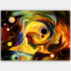 Πίνακας Καμβάς 441HPE2040 100x70cm Multi Wallity