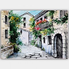 Πίνακας Καμβάς 441HPE1961 100x70cm Multi Wallity