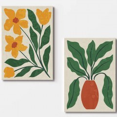 Πίνακας Καμβάς (Σετ 2Τμχ) 910NVT1414 70x100cm Multi Wallity