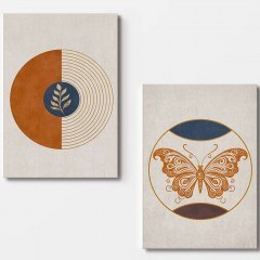 Πίνακας Καμβάς (Σετ 2Τμχ) 910NVT1404 70x100cm Multi Wallity