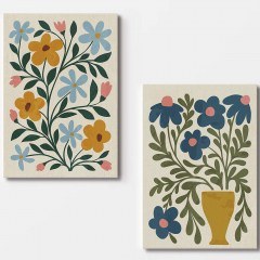 Πίνακας Καμβάς (Σετ 2Τμχ) 910NVT1388 70x100cm Multi Wallity