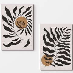 Πίνακας Καμβάς (Σετ 2Τμχ) 910NVT1380 70x100cm Multi Wallity