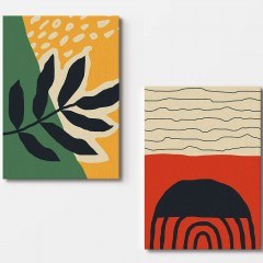 Πίνακας Καμβάς (Σετ 2Τμχ) 910NVT1356 70x100cm Multi Wallity