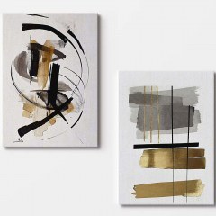 Πίνακας Καμβάς (Σετ 2Τμχ) 910NVT1342 70x100cm Multi Wallity