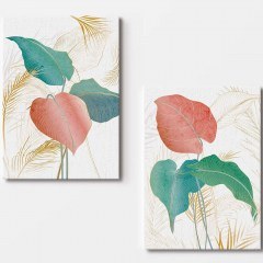 Πίνακας Καμβάς (Σετ 2Τμχ) 910NVT1318 70x100cm Multi Wallity